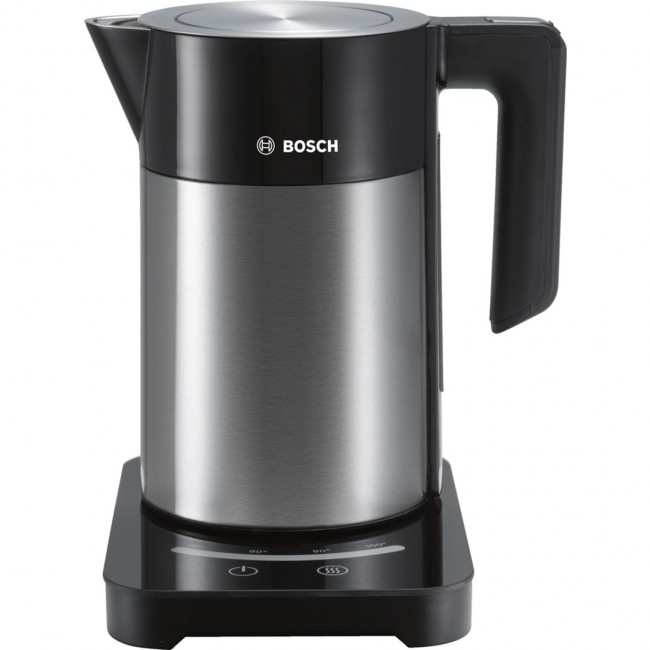 Bosch TWK7203 electric kettle 1.7 L 1850 W Black, Stainless steel