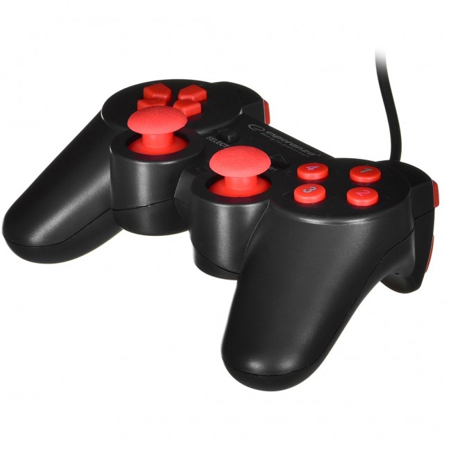 Esperanza EGG102R Gaming Controller Black, Red USB 2.0 Gamepad Analogue / Digital PC