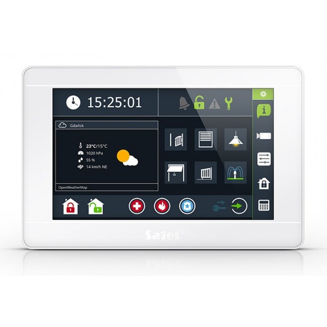 SATEL KEYPAD INT-TSI-W GRAPHIC 7 INCHES (WHITE) SATEL KEYPAD INT-TSI-W GRAPHIC 7 INCHES (WHITE)