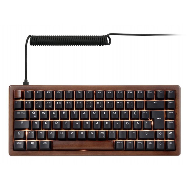 Sharkoon 100068081 keyboard Home USB QWERTZ German Black, Wood