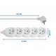 Esperanza ELK207W power extension 1.5 m 5 AC outlet(s) Indoor White