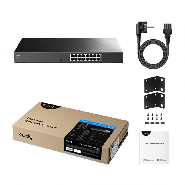 Cudy GS1016L network switch Gigabit Ethernet (10/100/1000) Black