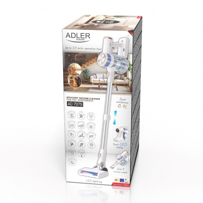 ADLER AD 7079 cordless upright vacuum cleaner ADLER AD 7079 cordless upright vacuum cleaner