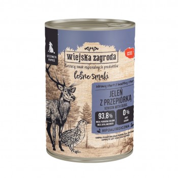 WIEJSKA ZAGRODA Forest Flavors Puppy Deer with quail - wet dog food - 400g