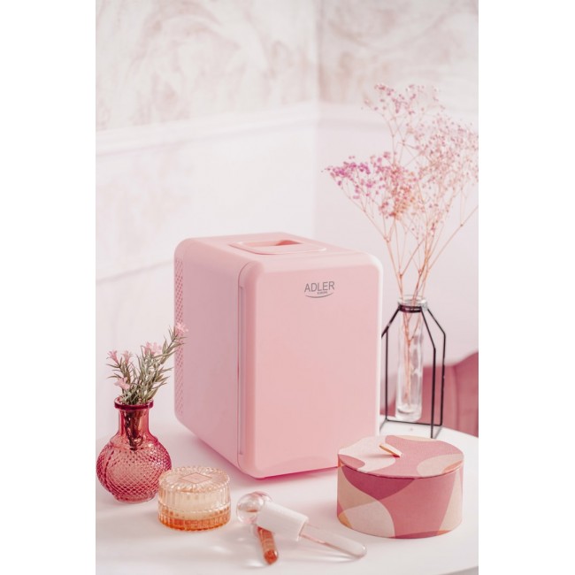 Adler | AD 8084 | Mini Refrigerator | Free standing | Larder | Height 27 cm | Fridge net capacity 4 L | Pink