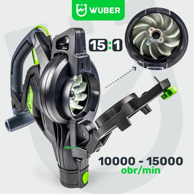 Electric leaf blower 3000 W with shredder 15:1 W43422 WUBER