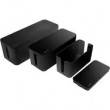 LogiLink KAB0077 cable organizer Universal Cable box Black 3 pc(s)