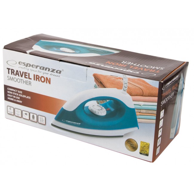 Esperanza EHI001 Dry iron Non-stick soleplate 1200 W Blue, White
