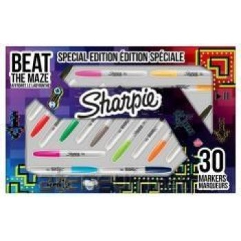 Sharpie Permanentmarker Fein Rundsp. F0,9mm+UF0,5mm 30er Box