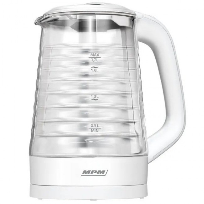 MPM MCZ-124 electric kettle 1.7 L 2200 W White MPM MCZ-124 electric kettle 1.7 L 2200 W White