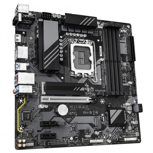 GIGABYTE B760M DS3H WIFI6E GEN5 Motherboard - Supports Intel Core 14th Gen CPUs, 6+2+1 Phases Digital VRM, up to 5600MHz DDR5, 2xPCIe 4.0 M.2, Wi-Fi 6E, 2.5GbE LAN, USB 3.2 Gen2 GIGABYTE B760M DS3H WIFI6E GEN5 Motherboard - Supports Intel Core 14th Gen CPUs, 6+2+1 Phases Digital VRM, up to 5600MHz DDR5, 2xPCIe 4.0 M.2, Wi-Fi 6E, 2.5GbE LAN, USB 3.2 Gen2