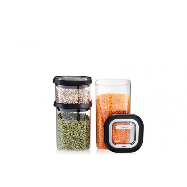 GEFU 12807 Rectangular Set 1.4 L Black, Transparent 3 pc(s) GEFU 12807 Rectangular Set 1.4 L Black, Transparent 3 pc(s)