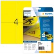 HERMA Signs signalling hard-wearing A4 105x148 mm yellow strong adhesion film matt weatherproof 100 pcs.