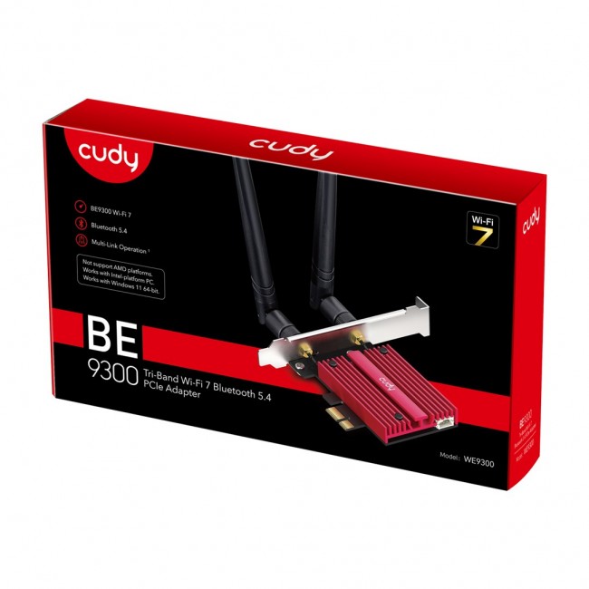Cudy WE9300 network card Internal WLAN / Bluetooth 5765 Mbit/s Cudy WE9300 network card Internal WLAN / Bluetooth 5765 Mbit/s