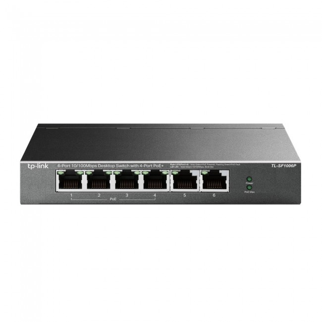TP-Link TL-SF1006P network switch Unmanaged Fast Ethernet (10/100) Power over Ethernet (PoE) Black TP-Link TL-SF1006P network switch Unmanaged Fast Ethernet (10/100) Power over Ethernet (PoE) Black