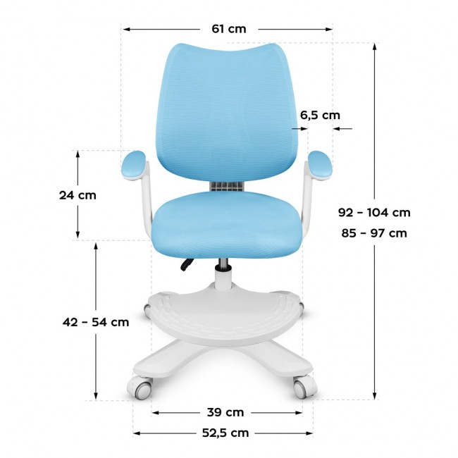 Junior 4.6 Blue swivel chair