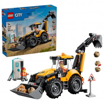 LEGO CITY 60480 Yellow Backhoe Loader