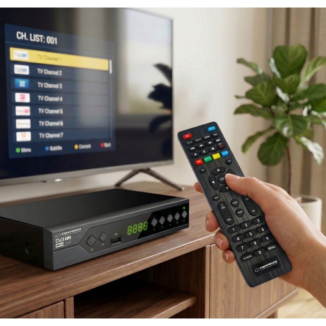 Esperanza EV107R TV set-top box Cable Black