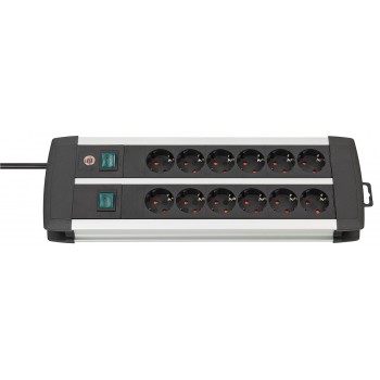 Brennenstuhl 1391000912 power extension 3 m 12 AC outlet(s) Indoor Black, White