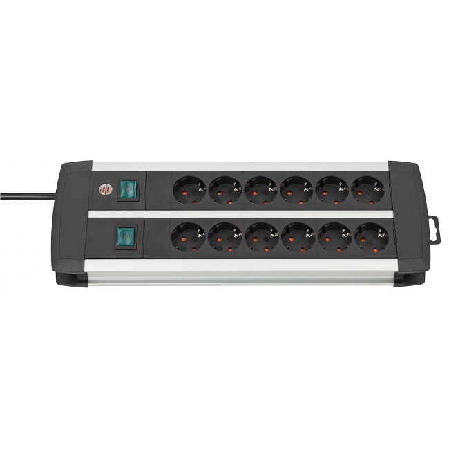 Brennenstuhl 1391000912 power extension 3 m 12 AC outlet(s) Indoor Black, White
