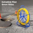 Extralink Cable pulling rod Pilot 6mm 150m glass fibre FRP, d. 6mm, l. 150m, yellow