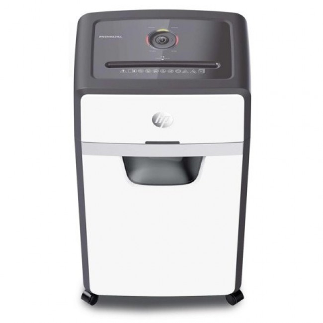 HP ONESHRED 24CC shredder, cut-offs, P-4, 24 cards, 30l, light grey HP ONESHRED 24CC shredder, cut-offs, P-4, 24 cards, 30l, light grey