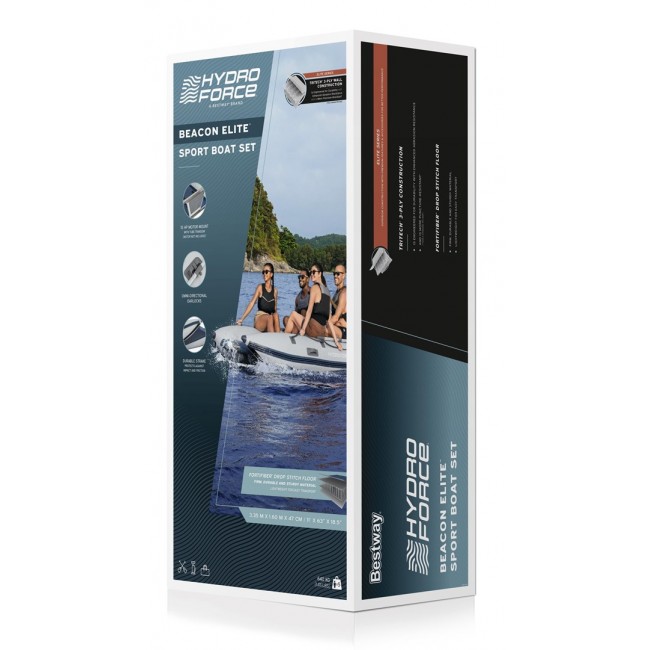 Bestway Hydro Force Beacon Elite 5-Person Inflatable Sport Boat Set 3.35 m