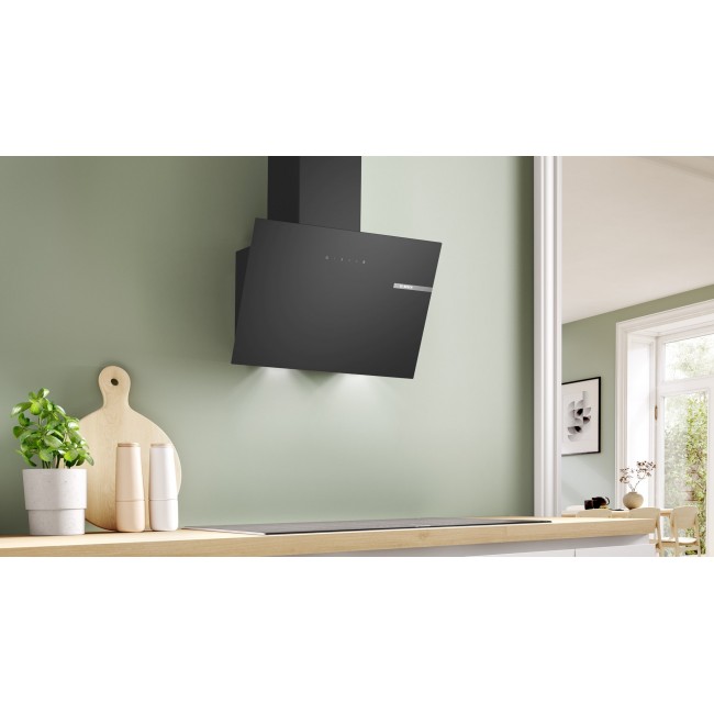 Bosch Serie 2 DWK65DK60 cooker hood Wall-mounted Black 430 m /h A