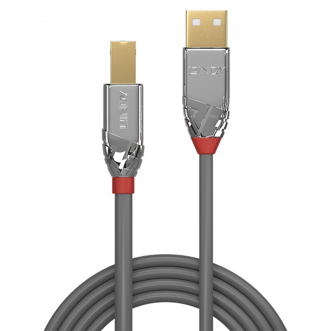 Lindy 5m USB 2.0 Type A to B Cable, Cromo Line