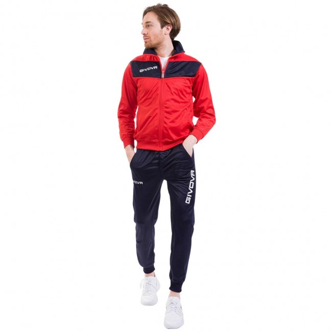 Givova Tuta Visa Triacetato Tracksuit Red/Navy TR018 1204 M Givova Tuta Visa Triacetato Tracksuit Red/Navy TR018 1204 M