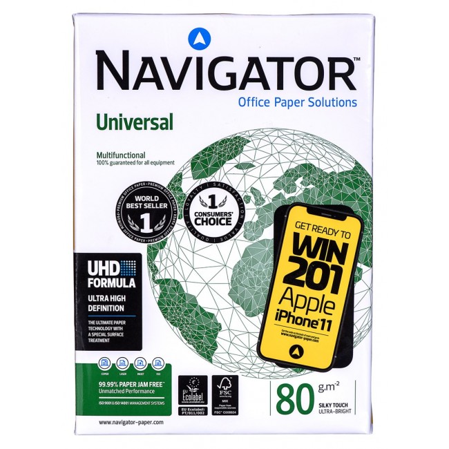 Paper copier office Universal Premium Navigator 8247A80 (A4 80g/m2 500 sheets paper white)
