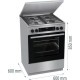 Gorenje GKS6C71XF Freestanding cooker with oven Silver