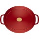 BALLARINI BELLAMONTE OVAL CAST IRON POT 75003-566-0 - 5.5 LTR RED BALLARINI BELLAMONTE OVAL CAST IRON POT 75003-566-0 - 5.5 LTR RED