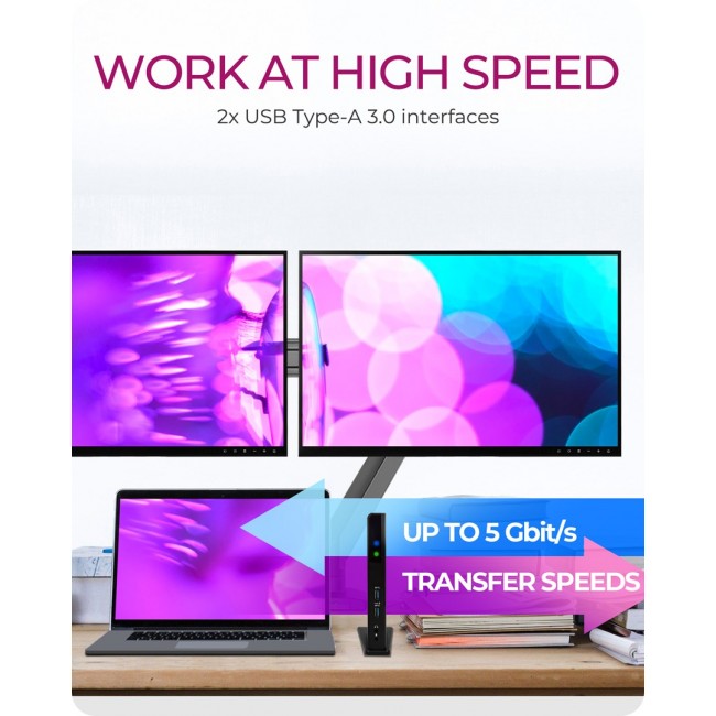 ICY BOX IB-DK2251AC Wired USB 3.2 Gen 2 (3.1 Gen 2) Type-A Black ICY BOX IB-DK2251AC Wired USB 3.2 Gen 2 (3.1 Gen 2) Type-A Black