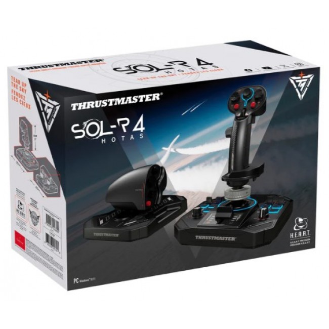 Thrustmaster Sol-R 4 HOTAS Black USB Joystick + engine control lever Analogue / Digital PC