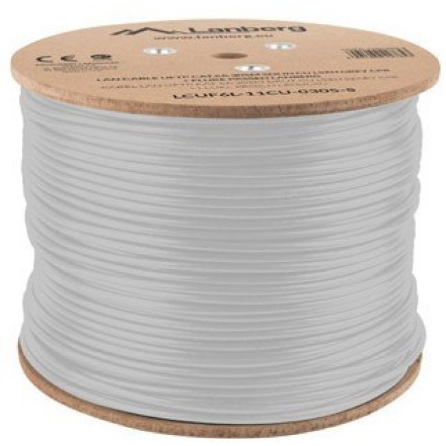Lanberg LCUF6L-11CU-0305-S networking cable Grey 305 m Cat6a U/FTP (STP) Lanberg LCUF6L-11CU-0305-S networking cable Grey 305 m Cat6a U/FTP (STP)
