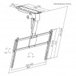 Maclean Electric TV Mount, Ceiling-Mounted, Tuya Compatible, Max. VESA 800x400, for 43-86