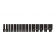 Impact sockets YT. 15 pieces 1/2