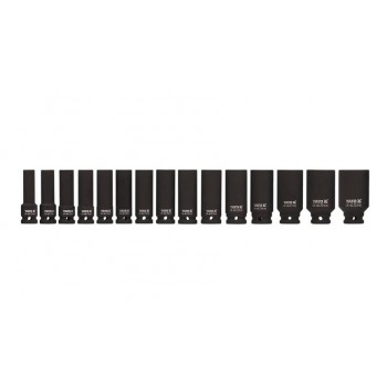 Impact sockets YT. 15 pieces 1/2