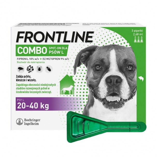Frontline Combo Spot-on L - Parasite drops for dogs - 3 x 2,68 ml