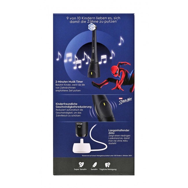 Oral-B iO Kids Spiderman Child Rotating toothbrush Black Oral-B iO Kids Spiderman Child Rotating toothbrush Black