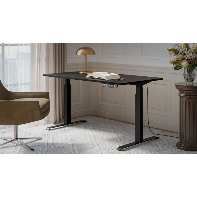 Desk with electric height adjustment MOON LONG 150x80x72-120 black Desk with electric height adjustment MOON LONG 150x80x72-120 black
