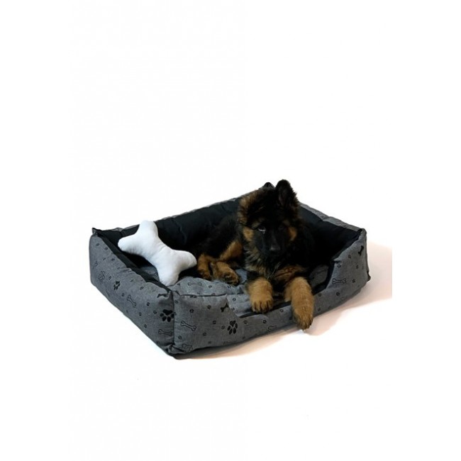 GO GIFT Dog bed XXL - graphite - 90x63x16 cm