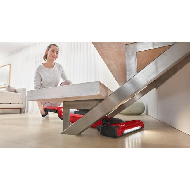 Bosch Serie 4 BBH3ZOO28 stick vacuum/electric broom Battery Dry Bagless 0.4 L Red 2.15 Ah Bosch Serie 4 BBH3ZOO28 stick vacuum/electric broom Battery Dry Bagless 0.4 L Red 2.15 Ah