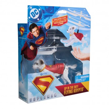 DC Comics, SUPERMAN Up in the Sky! Flying Krypto, RC Toys and Remote Control Toys for Kids, 7.5-Inch Hovering Superdog, For Ages 4 and Up