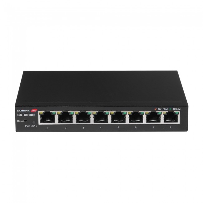 Edimax GS-5008E network switch Managed Gigabit Ethernet (10/100/1000) Black Edimax GS-5008E network switch Managed Gigabit Ethernet (10/100/1000) Black