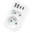 Current socket x2 + 4xUSB Maclean, splitter with 2 sockets, 2xUSB A, 2xUSB C PD 20W, 1x16A + 1x6A, MCE249 F/W Current socket x2 + 4xUSB Maclean, splitter with 2 sockets, 2xUSB A, 2xUSB C PD 20W, 1x16A + 1x6A, MCE249 F/W