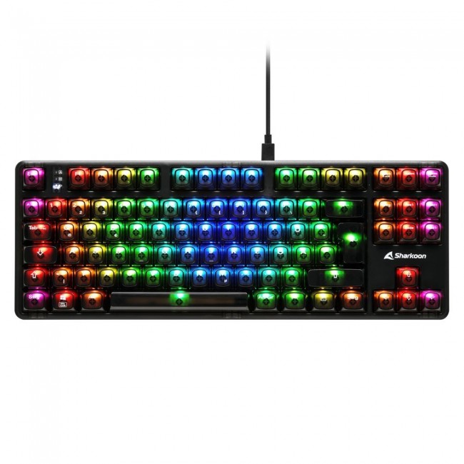 Sharkoon SGK70W keyboard Gaming USB QWERTZ German Black Sharkoon SGK70W keyboard Gaming USB QWERTZ German Black