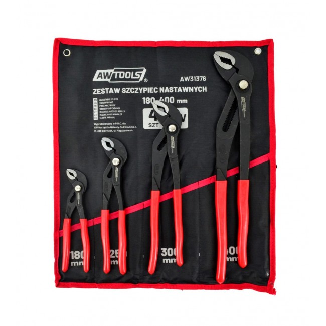AW SET OF ADJUSTABLE PLIERS 4 pcs. (7/10/12/16