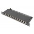 Digitus CAT 6A Slim Patch Panel, shielded, 12-port, 0.5 U, 10